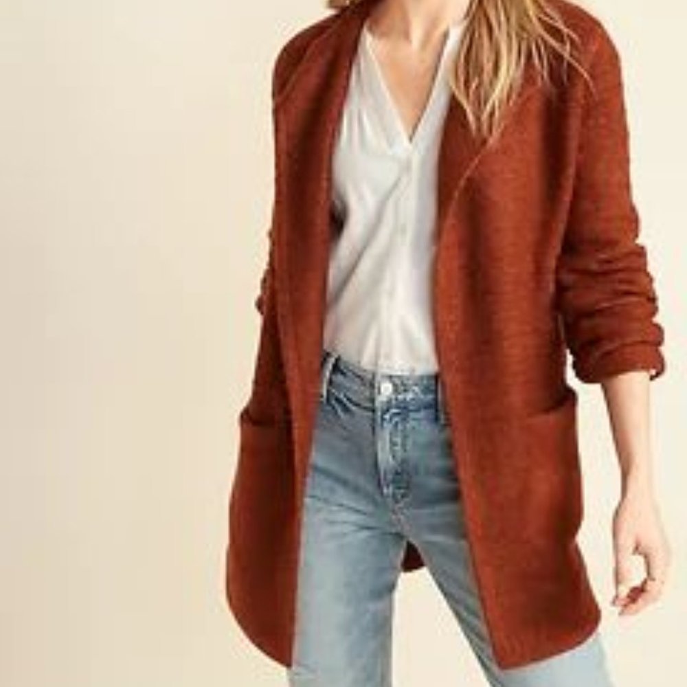 Old Navy xs sweater blazer coat rust